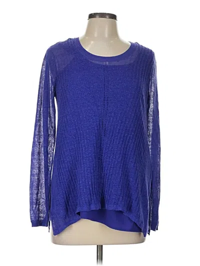 Pre-owned Simply Vera Vera Wang Long Sleeve T-shirt In Blue
