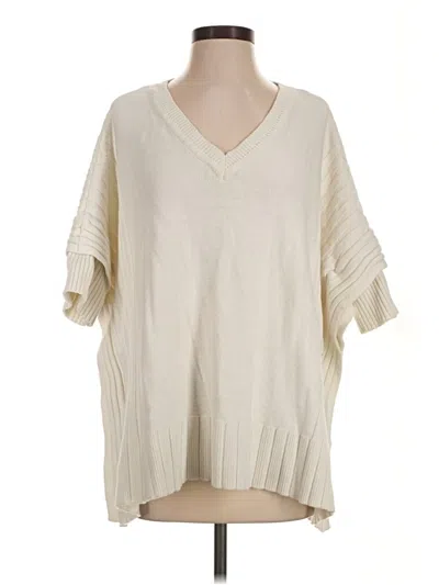 Pre-owned Simply Vera Vera Wang Poncho In Ivory