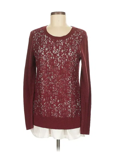 Pre-owned Simply Vera Vera Wang Pullover Sweater In Burgundy
