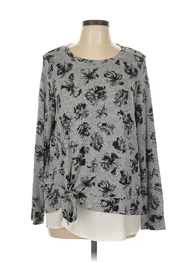 Pre-owned Simply Vera Vera Wang Pullover Sweater In Gray