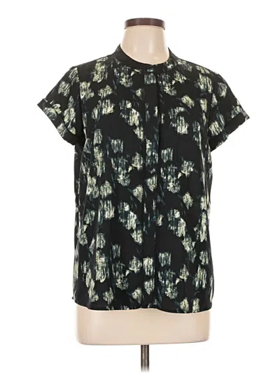 Pre-owned Simply Vera Vera Wang Short Sleeve Blouse In Black