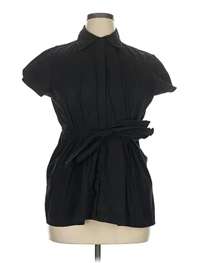 Pre-owned Simply Vera Vera Wang Short Sleeve Blouse In Black