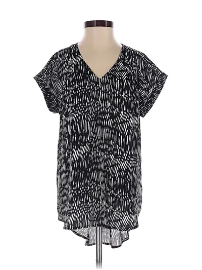 Pre-owned Simply Vera Vera Wang Short Sleeve Blouse In Black