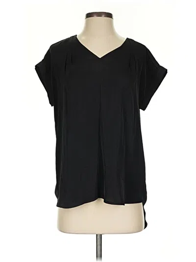 Pre-owned Simply Vera Vera Wang Short Sleeve Blouse In Black