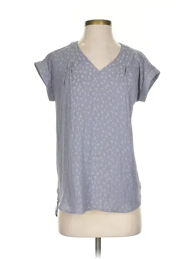Pre-owned Simply Vera Vera Wang Short Sleeve Blouse In Gray