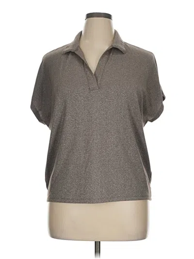 Pre-owned Simply Vera Vera Wang Short Sleeve Blouse In Gray