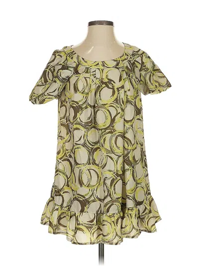 Pre-owned Simply Vera Vera Wang Short Sleeve Blouse In Green