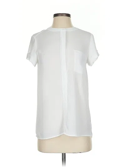 Pre-owned Simply Vera Vera Wang Short Sleeve Blouse In White