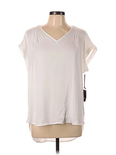 Simply Vera Vera Wang Short Sleeve Blouse In White