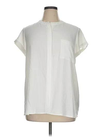 Pre-owned Simply Vera Vera Wang Short Sleeve Blouse In White