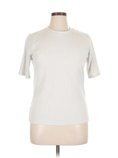 Pre-owned Simply Vera Vera Wang Short Sleeve Turtleneck In Silver