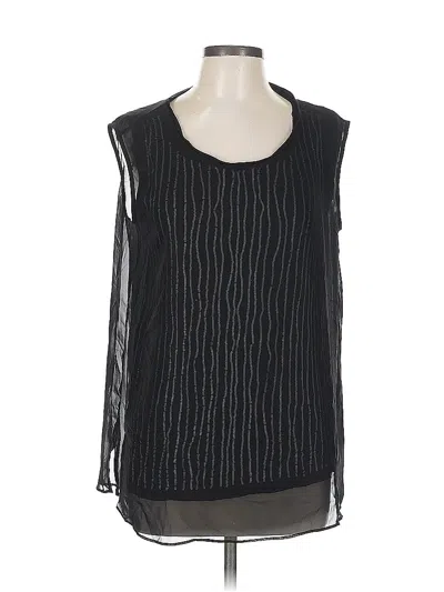 Pre-owned Simply Vera Vera Wang Sleeveless Blouse In Black