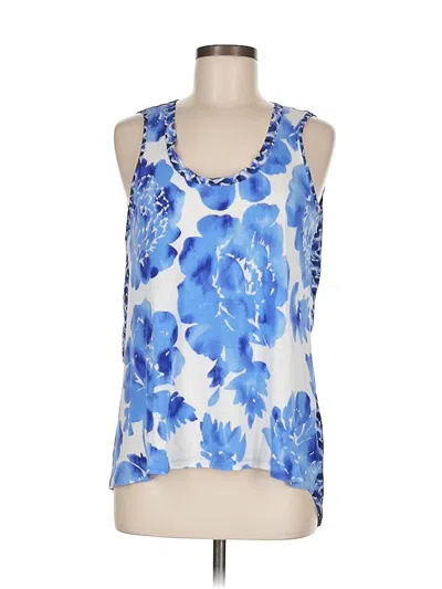 Pre-owned Simply Vera Vera Wang Sleeveless Blouse In Blue