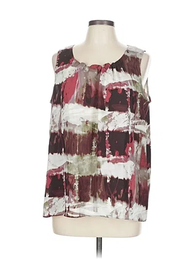 Pre-owned Simply Vera Vera Wang Sleeveless Blouse In Burgundy