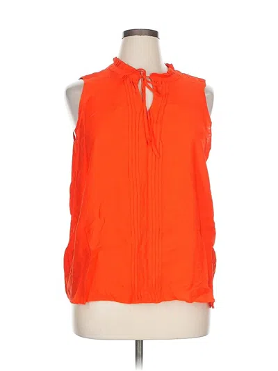 Pre-owned Simply Vera Vera Wang Sleeveless Blouse In Orange