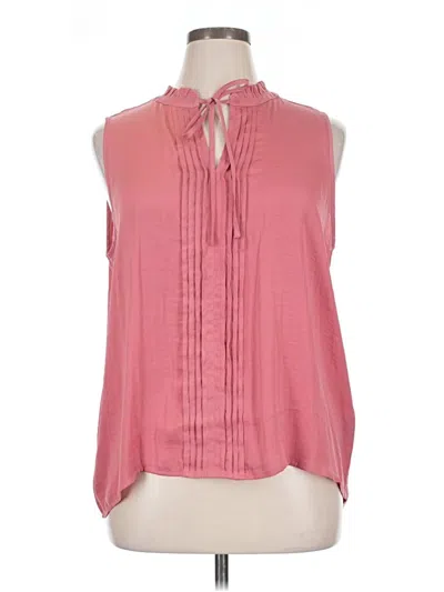 Pre-owned Simply Vera Vera Wang Sleeveless Blouse In Pink