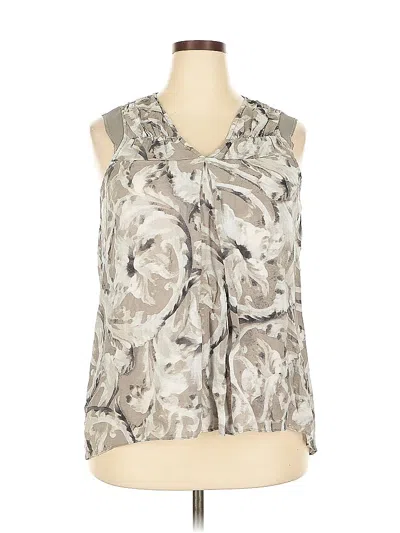 Pre-owned Simply Vera Vera Wang Sleeveless Blouse In Silver