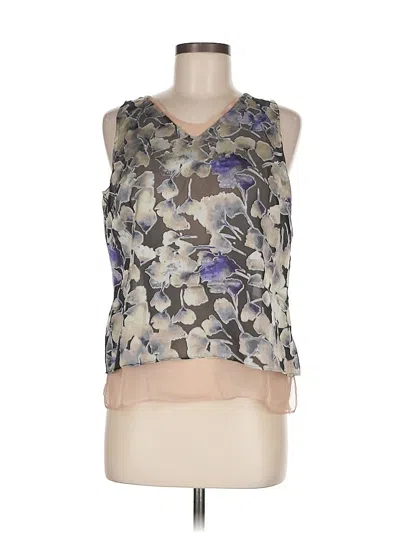 Pre-owned Simply Vera Vera Wang Sleeveless Blouse In Silver