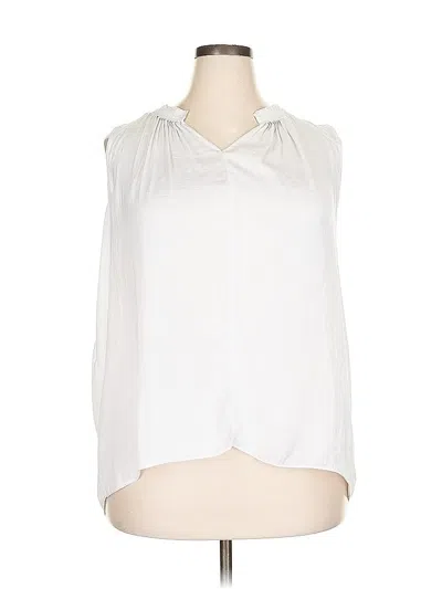 Pre-owned Simply Vera Vera Wang Sleeveless Blouse In White