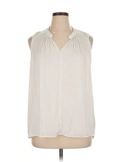 Pre-owned Simply Vera Vera Wang Sleeveless Blouse In White
