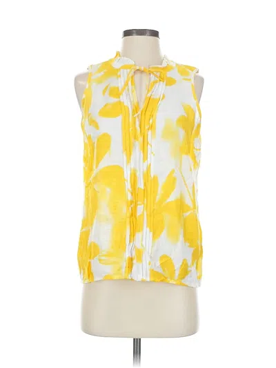 Pre-owned Simply Vera Vera Wang Sleeveless Blouse In Yellow