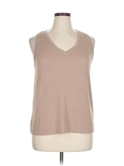 Pre-owned Simply Vera Vera Wang Sleeveless T-shirt In Brown