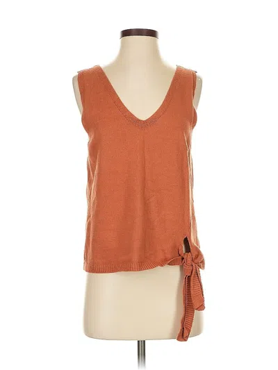 Pre-owned Simply Vera Vera Wang Sweater Vest In Orange