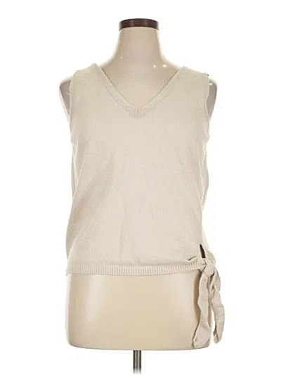 Pre-owned Simply Vera Vera Wang Sweater Vest In Tan