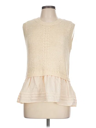 Pre-owned Simply Vera Vera Wang Sweater Vest In White