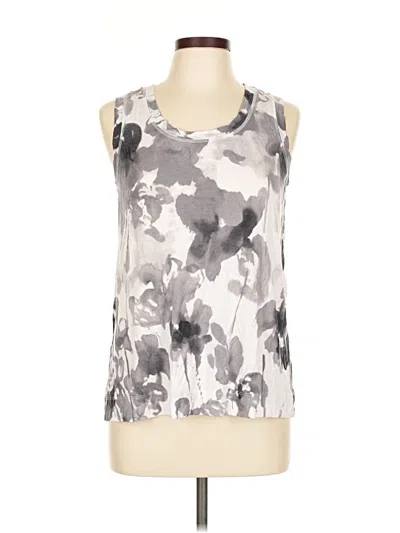 Pre-owned Simply Vera Vera Wang Tank Top Gray Halter Neckline Tops