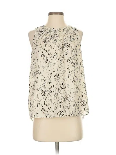 Pre-owned Simply Vera Vera Wang Tank Top Ivory Halter Neckline Tops In White