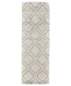 Simply Woven Abytha R6458 2'6" X 8' Runner Area Rug In Ivory,blue
