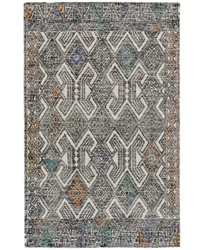 Simply Woven Arazad R8479 Black 2' X 3' Area Rug In Black,tang