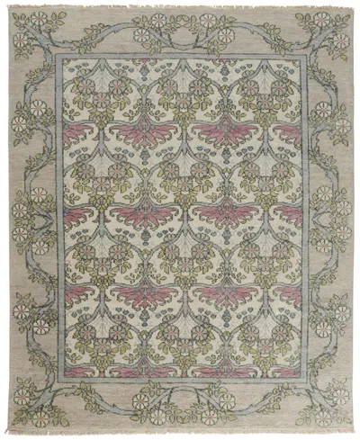 Simply Woven Beall R6714 7'9" X 9'9" Area Rug In Gray,pink