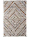 Simply Woven Beckett R0724 2' X 3' Area Rug In Tan,gray