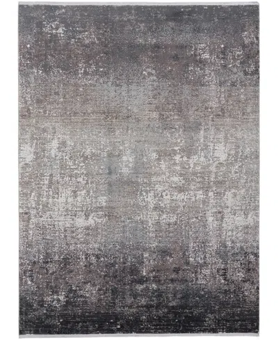 Simply Woven Cadiz R39fw 4'10" X 7'10" Area Rug In Gray,black