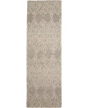 Simply Woven Enzo R8735 Ivory 2'6" X 8' Runner Rug In Ivory