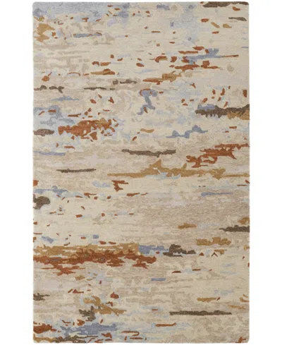 Simply Woven Everley R8644 2' X 3' Area Rug In Ivory,blue