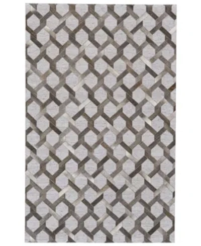 Simply Woven Fannin R0752 Slate 2' X 3' Area Rug In Steel