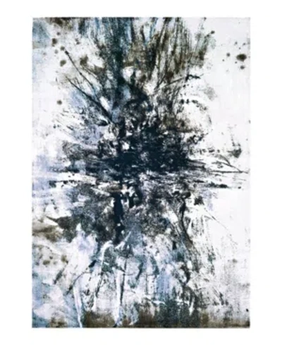 Simply Woven Gaspar R3833 White 2'10" X 8' Runner Rug