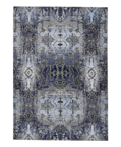 Simply Woven Gaspar R3834 Blue 2'10" X 8' Runner Rug