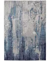 Simply Woven Indio R39h2 6'7" X 9'6" Area Rug In Blue,beige
