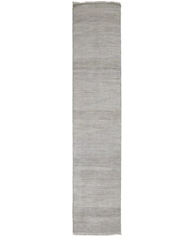 Simply Woven Janson R6061 2'6" X 10' Runner Area Rug In Silver-tone