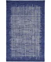 Simply Woven Maddox R8630 2' X 3' Area Rug In Blue,ivory