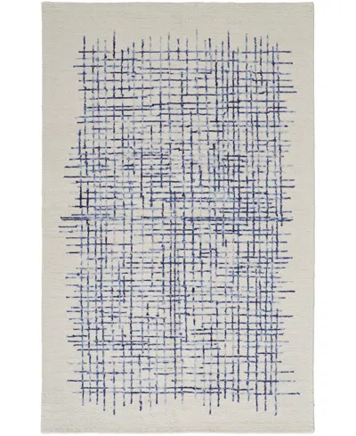 Simply Woven Maddox R8630 3'6" X 5'6" Area Rug In Ivory,blue