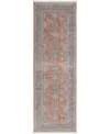 Simply Woven Marquette R3761 2'8" X 8' Runner Area Rug In Rust,blue
