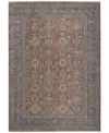 Simply Woven Marquette R3761 5' X 7'2" Area Rug In Rust,blue