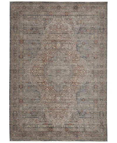 Simply Woven Marquette R3778 5' X 7'2" Area Rug In Rust,blue