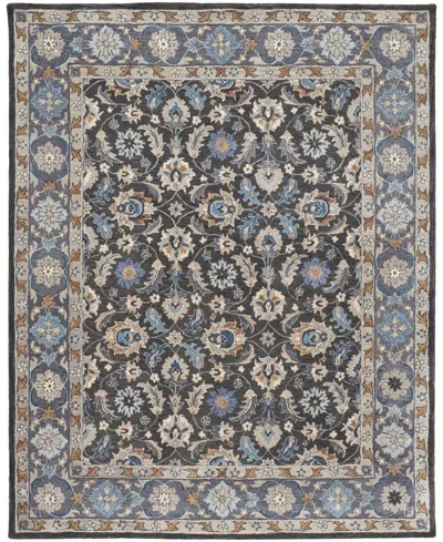 Simply Woven Rylan R8643 2' X 3' Area Rug In Gray,blue