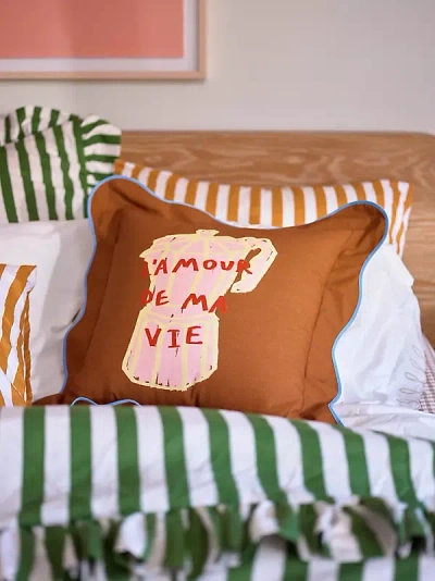 Simplyextrajordanary Cotton Printed Text Pillow